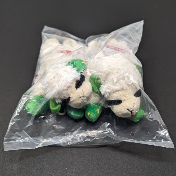Pack Of 2 Lamb Chop Dog Toy 6" Squeaks with Green Ears Christmas Lights New - Picture 10 of 10